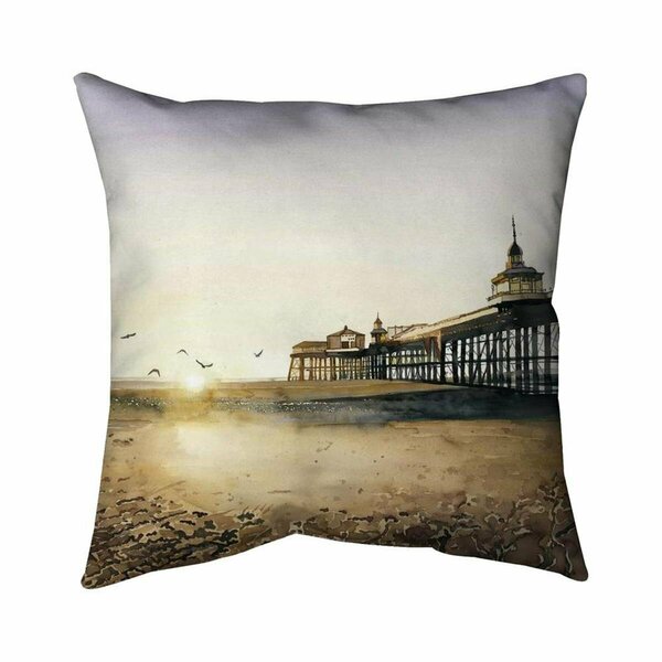 Fondo 26 x 26 in. Sunset At The Beach-Double Sided Print Indoor Pillow FO2774271